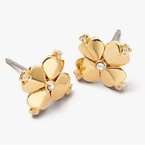 Kate Spade Legacy Logo Stud Floral Earrings - Gold